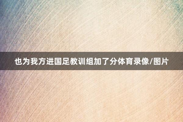 也为我方进国足教训组加了分体育录像/图片
