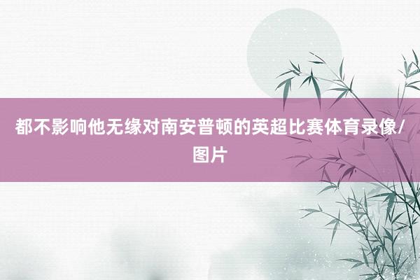 都不影响他无缘对南安普顿的英超比赛体育录像/图片