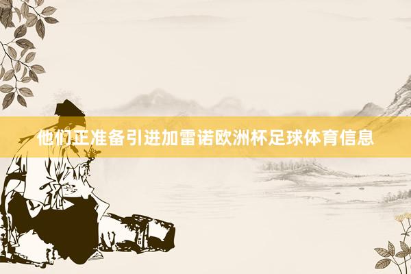 他们正准备引进加雷诺欧洲杯足球体育信息
