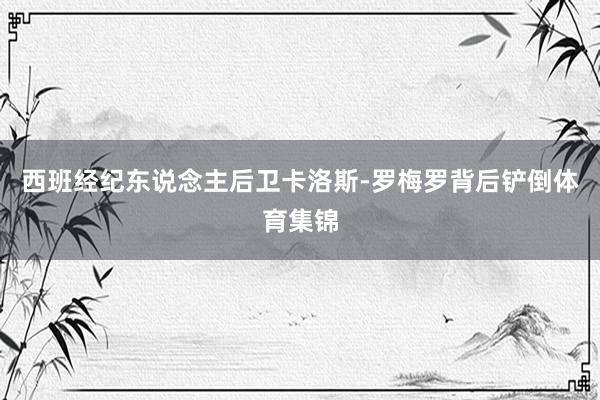 西班经纪东说念主后卫卡洛斯-罗梅罗背后铲倒体育集锦