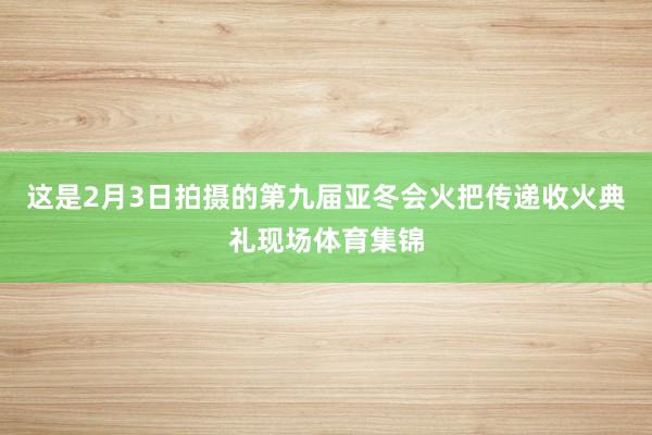 这是2月3日拍摄的第九届亚冬会火把传递收火典礼现场体育集锦
