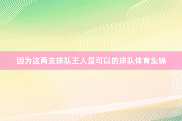 因为这两支球队王人是可以的球队体育集锦