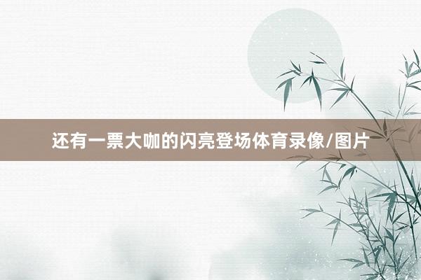 还有一票大咖的闪亮登场体育录像/图片
