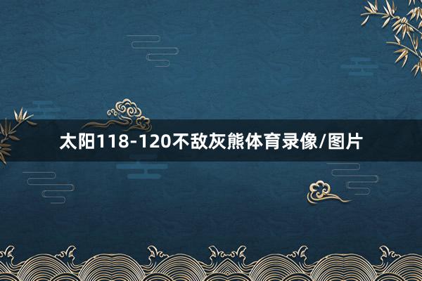 太阳118-120不敌灰熊体育录像/图片