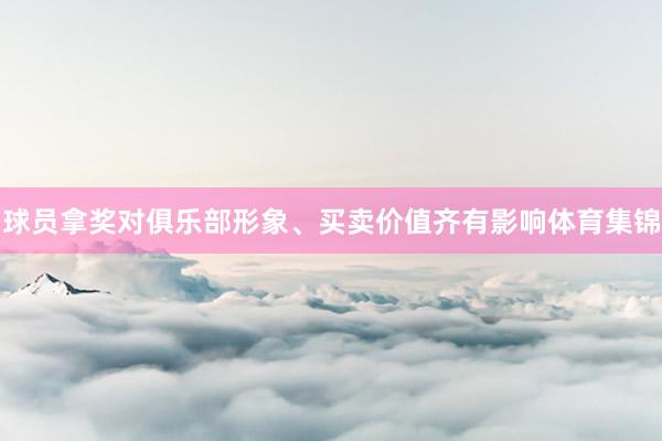 球员拿奖对俱乐部形象、买卖价值齐有影响体育集锦