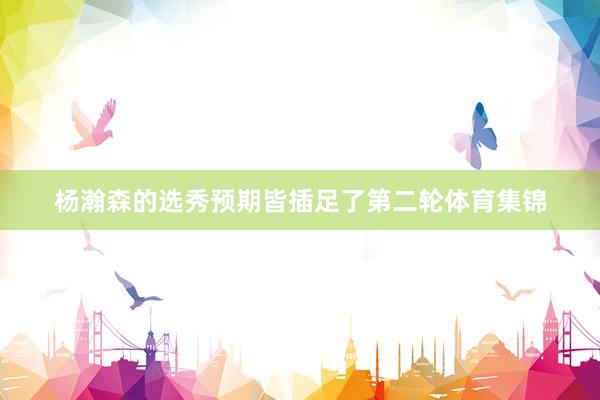 杨瀚森的选秀预期皆插足了第二轮体育集锦