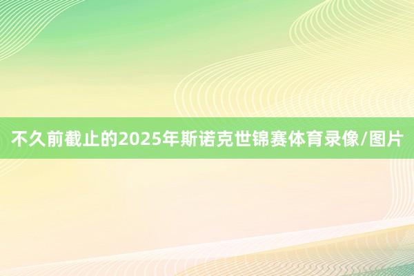 不久前截止的2025年斯诺克世锦赛体育录像/图片