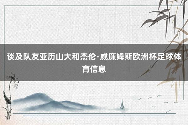 谈及队友亚历山大和杰伦-威廉姆斯欧洲杯足球体育信息