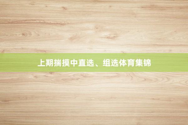 稽察本日
![上期揣摸中直选、组选体育集锦