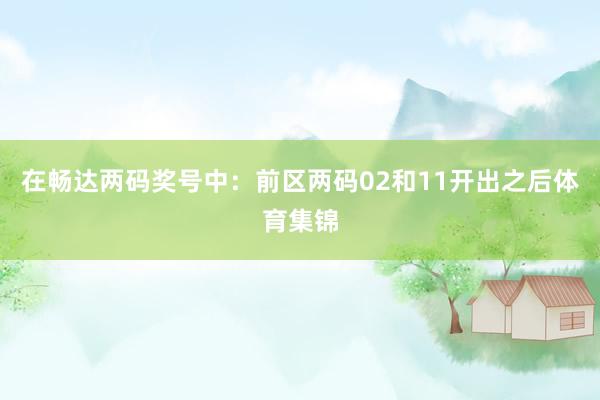 在畅达两码奖号中：　　前区两码02和11开出之后体育集锦