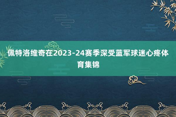 佩特洛维奇在2023-24赛季深受蓝军球迷心疼体育集锦