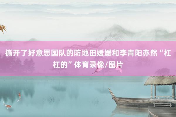 撕开了好意思国队的防地田媛媛和李青阳亦然“杠杠的”体育录像/图片