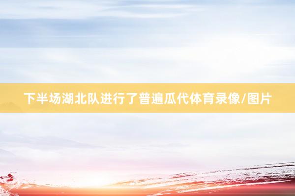 下半场湖北队进行了普遍瓜代体育录像/图片