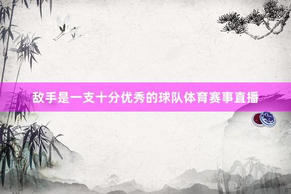 敌手是一支十分优秀的球队体育赛事直播