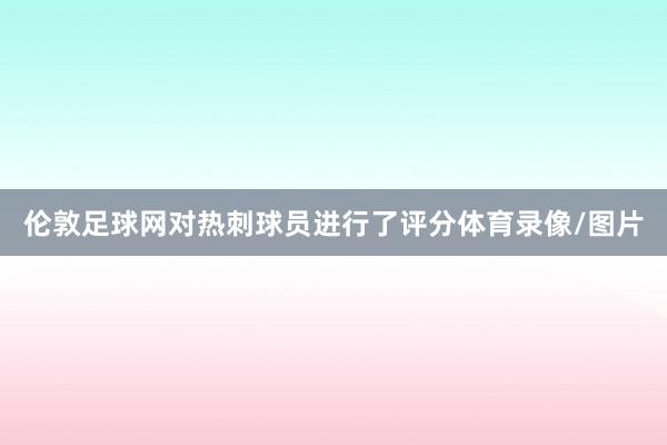伦敦足球网对热刺球员进行了评分体育录像/图片