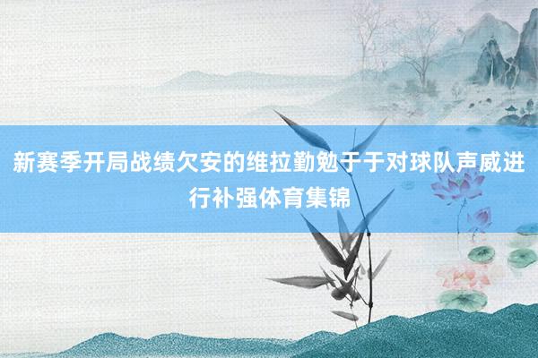 新赛季开局战绩欠安的维拉勤勉于于对球队声威进行补强体育集锦
