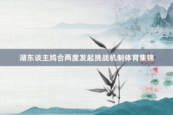 湖东谈主鸠合两度发起挑战机制体育集锦