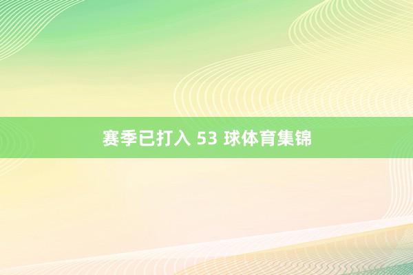 赛季已打入 53 球体育集锦