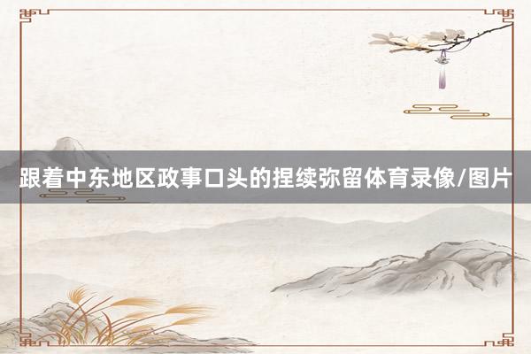 跟着中东地区政事口头的捏续弥留体育录像/图片