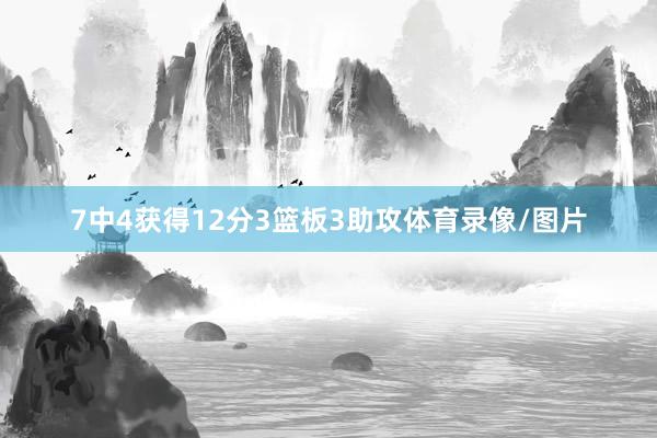 7中4获得12分3篮板3助攻体育录像/图片