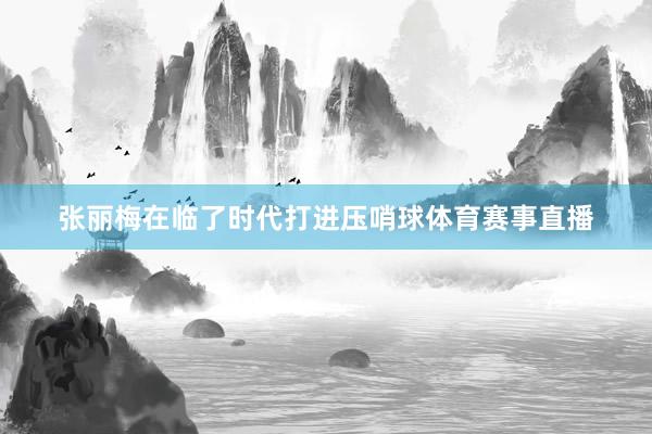 张丽梅在临了时代打进压哨球体育赛事直播