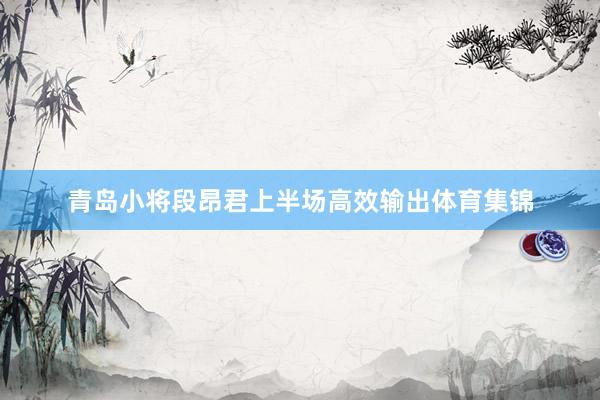 青岛小将段昂君上半场高效输出体育集锦