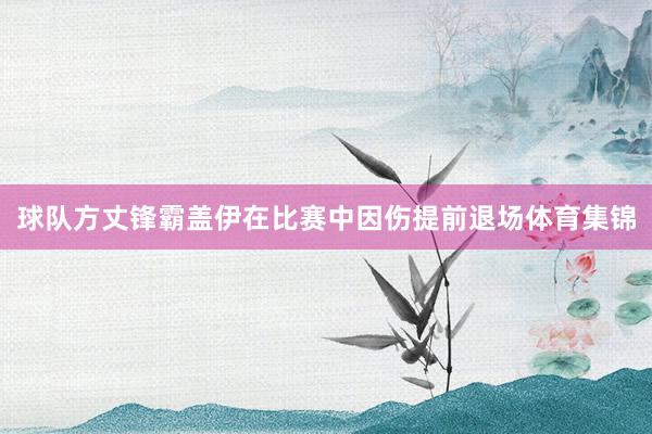 球队方丈锋霸盖伊在比赛中因伤提前退场体育集锦