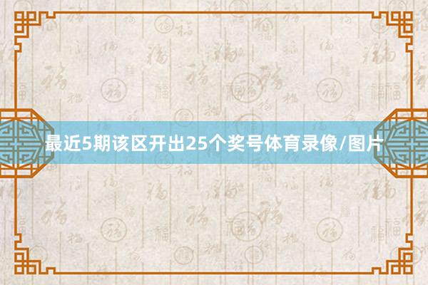 最近5期该区开出25个奖号体育录像/图片
