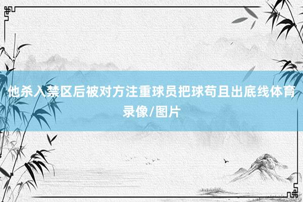 他杀入禁区后被对方注重球员把球苟且出底线体育录像/图片