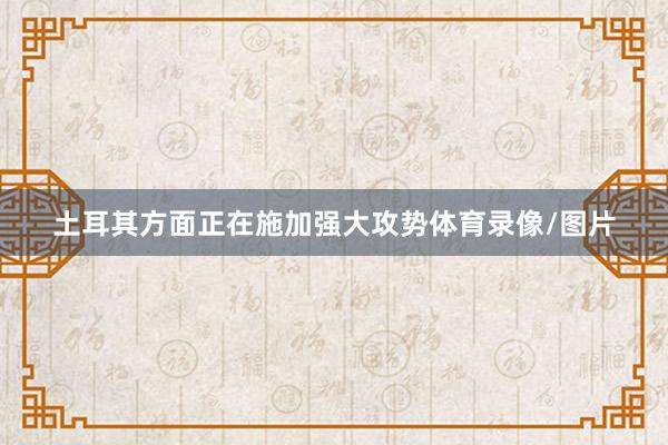 土耳其方面正在施加强大攻势体育录像/图片